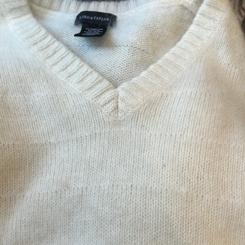 Lord & Taylor Rabbit Hair Sweater - Picture 5 of 5